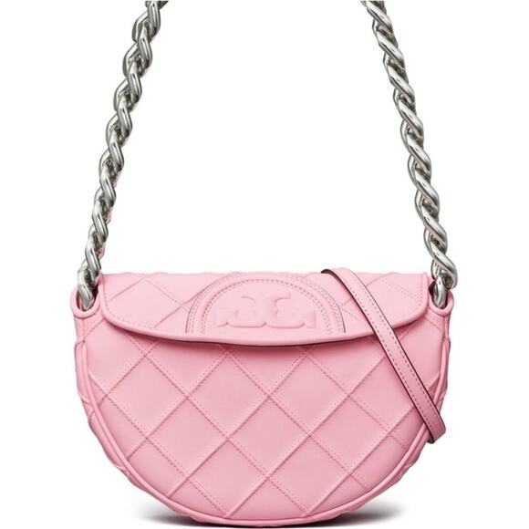 Tory Burch Handbags - Tory Burch mini Fleming Soft Grain Crescent shoulder bag